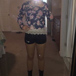 Long sleeve floral shirt