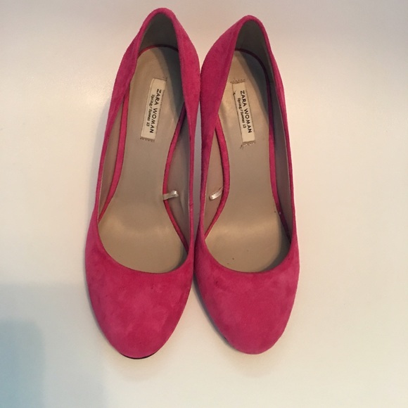 Zara New pink suede heels