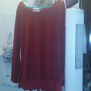 Plus Size Red Bow top