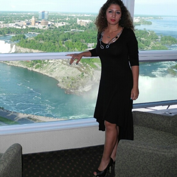 Black Hi-Lo dress