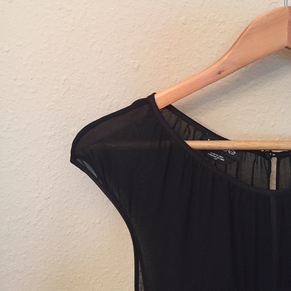 Black Peplum Bebe Shirt