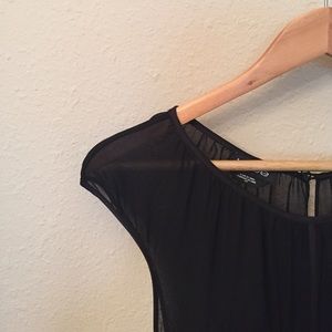 Black Peplum Bebe Shirt