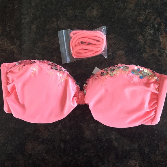 SOLD Victoria's Secret Pink Sequined Bikini - Picture 2 of 4