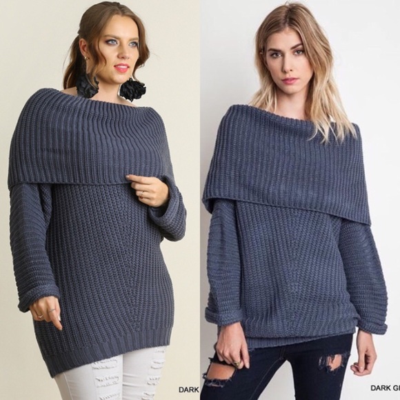Sweaters - Off The Shoulder Ribbed Sweater