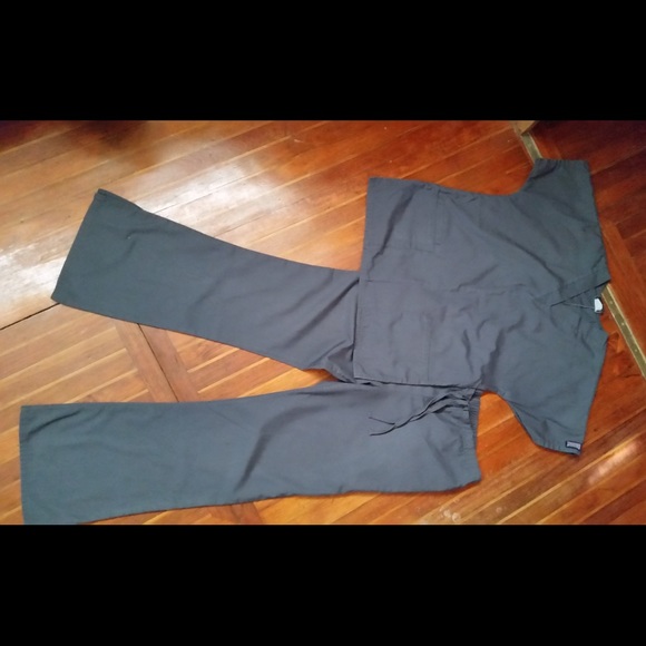 Pewter Cherokee Work Wear Scrub Set with jacket