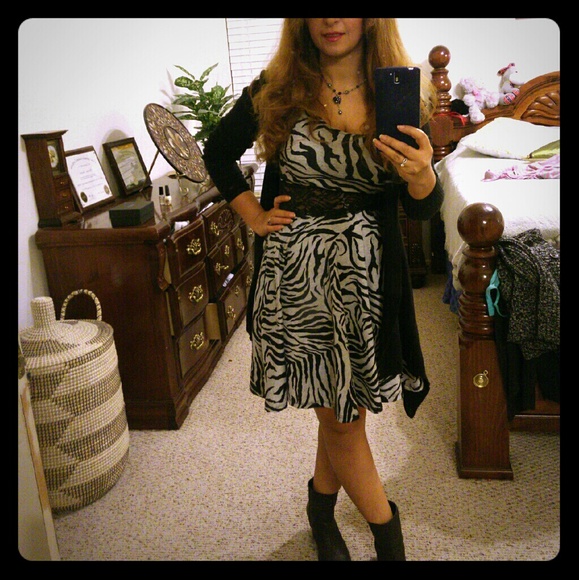 Zebra pattern dress