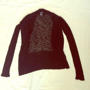 Shawl neck slub-knit cardigan