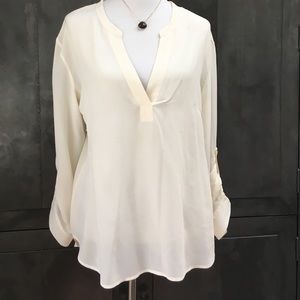 Ivory maternity blouse