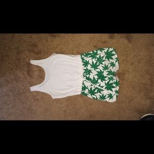 Rasta/pot leaf romper