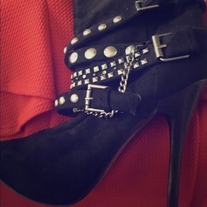 Black studded boots