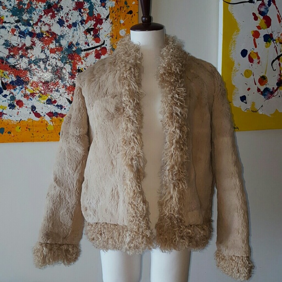 Rabbit and Lamb REVERSIBLE fur coat!