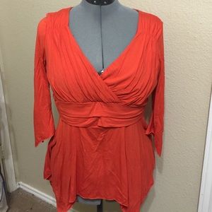 Orange Tie Back Top
