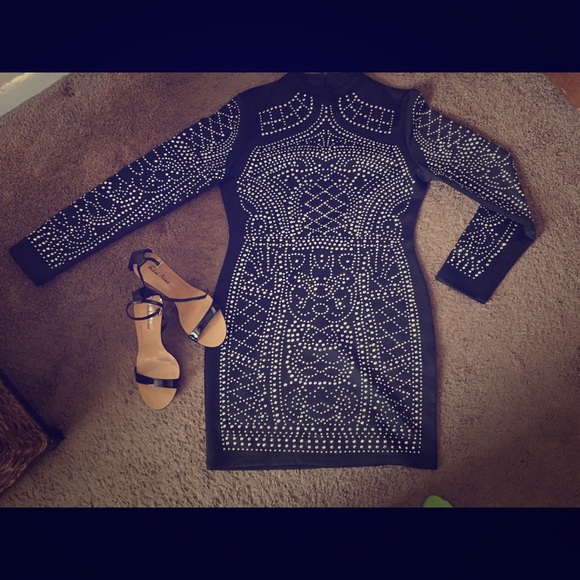 NEVER WORN Sexy Geometric Pattern Rhinestone dress