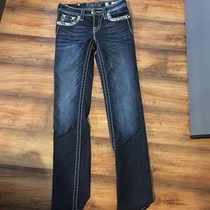 Kids dark Miss Me skinny jeans