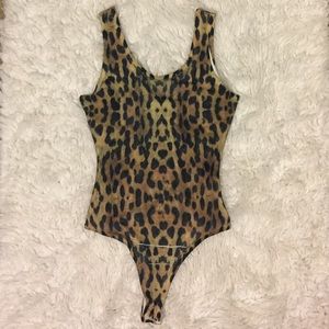 Mesh Leopard bodysuit