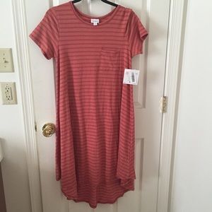 XS Lularoe Orange striped Carly