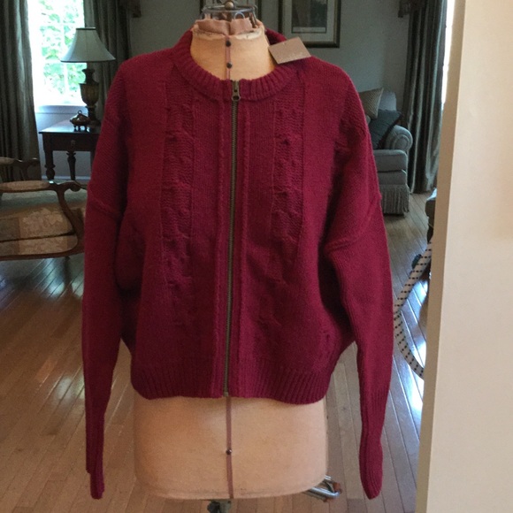 Anthropologie Sweaters - NWT Anthropologie wine Sparrow sweater size M