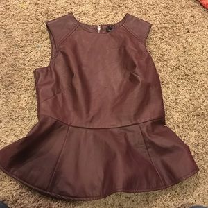 Peplum leather shirt!