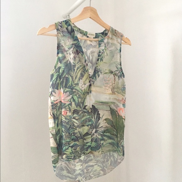 H&M Conscious Collection Floral Top, Size 2