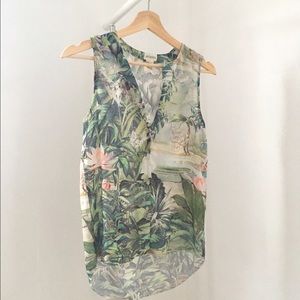 H&M Conscious Collection Floral Top, Size 2