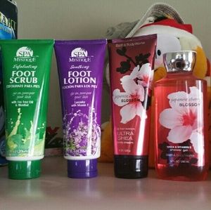 Lotions, body wash, leave in conditioner
