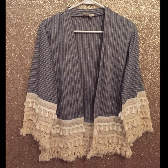 Urban Outfitters Sweaters - NWOT Urban Outfitters Tassel Fringe Cardigan Sz S