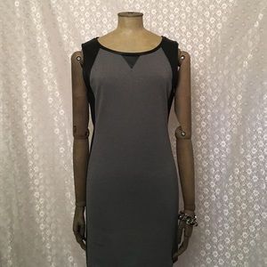 Biker Chic H&M dress w Faux Leather trim