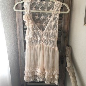 Lace shabby chic country shirt