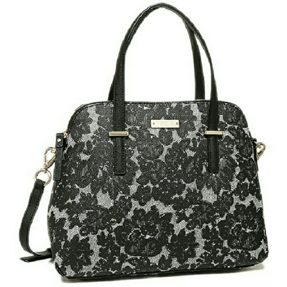 **ISO Cedar Street Lace Black Maise Satchel**