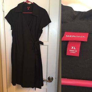 Black wrap dress