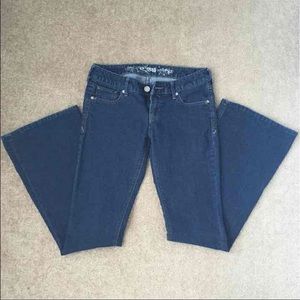 Express Flare Bell-Bottom Dark Jeans