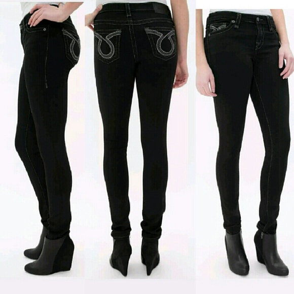 💕HP💕BIG STAR MADDIE SOFT BLACK SKINNY JEANS - Picture 2 of 4