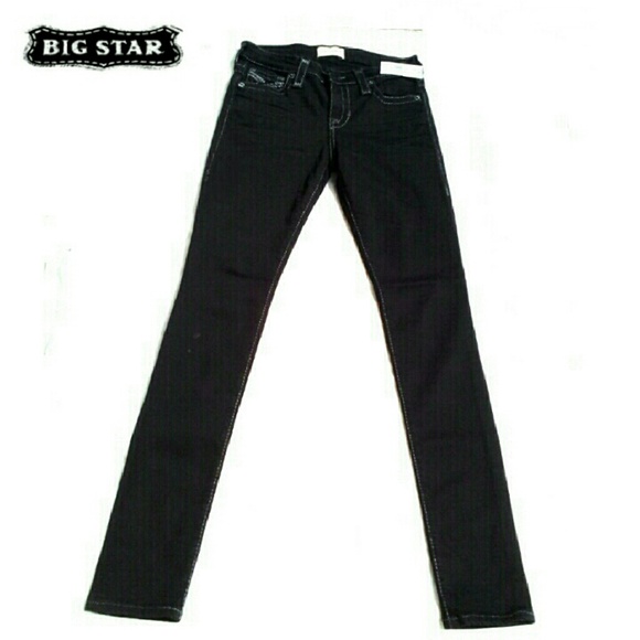 💕HP💕BIG STAR MADDIE SOFT BLACK SKINNY JEANS - Picture 3 of 4