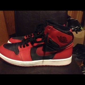 Red and black retro 1s air Jordan's