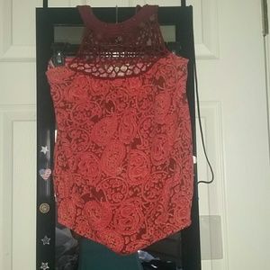 Red halter top
