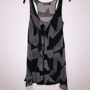 Volcom black and white zipper dress