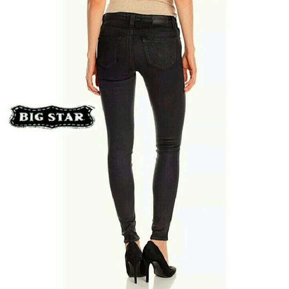 🆕 Sz 27-BIG STAR SOFT BLACK SKINNY JEANS - Picture 2 of 5