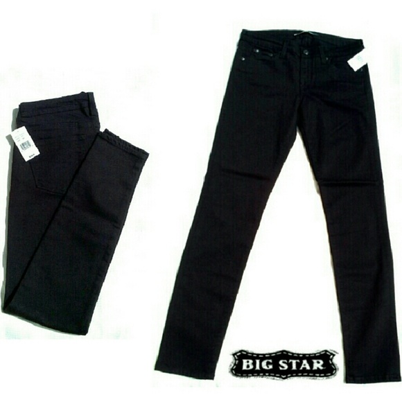 🆕 Sz 27-BIG STAR SOFT BLACK SKINNY JEANS - Picture 3 of 5