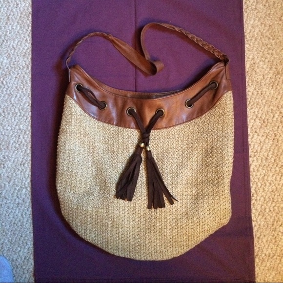 Woven cloth Hobo bag