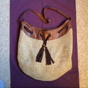 Woven cloth Hobo bag