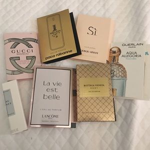 Name brand Perfume samples, Gucci, Lancôme