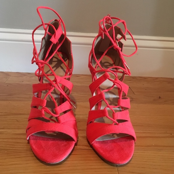 ASOS Shoes - Used/ leg strap/ neon orange/ US 7W