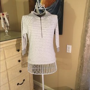 EUC Ralph Lauren striped sweater with a zipper.