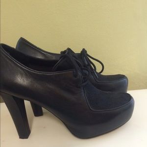 Black Oxford booties