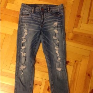 AE Distressed Super Stretch Skinnies