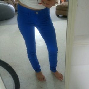 Blue skinny pants