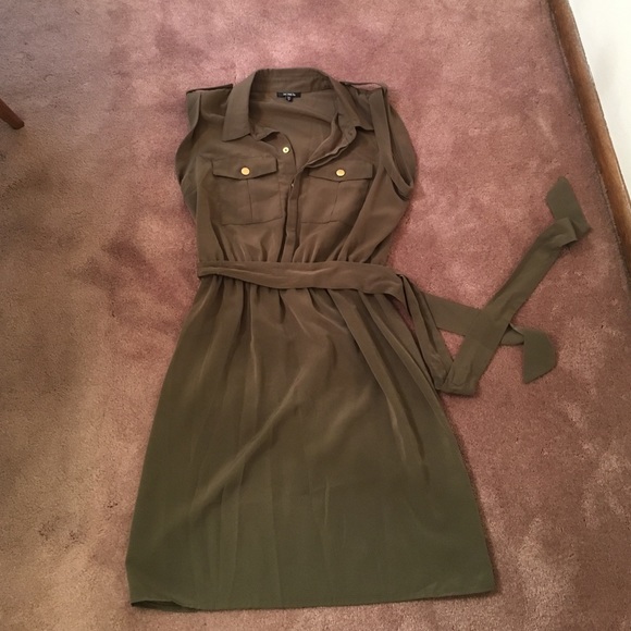 Army Green Shirt Dress