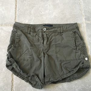 Green cargo shorts