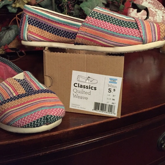 Toms Classics Quilted Weave Sz 5.5