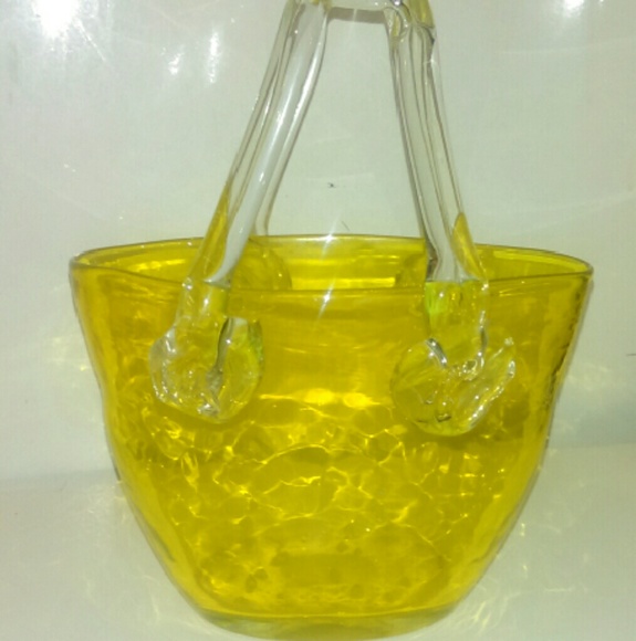 Murano glass purse vase